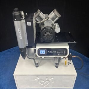 Air Techniques Air Star 21 NEO Touch Screen, Smart Alarm Single Head Oil-Less Air Compressor,