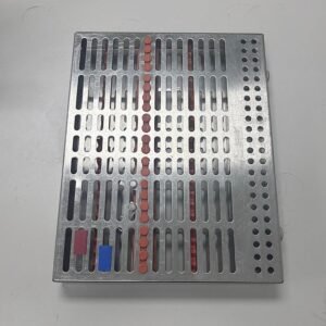 Hu-Friedy Sterilization Cassette (Dark Orange) (11 1/2" x 9" x 1 1/4")