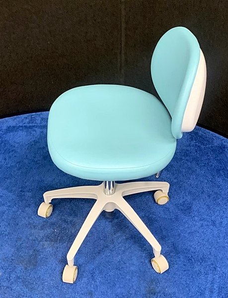 ADEC 1601 (White) Dental Doctor Stool - Ultraleather Upholstery - Image 2