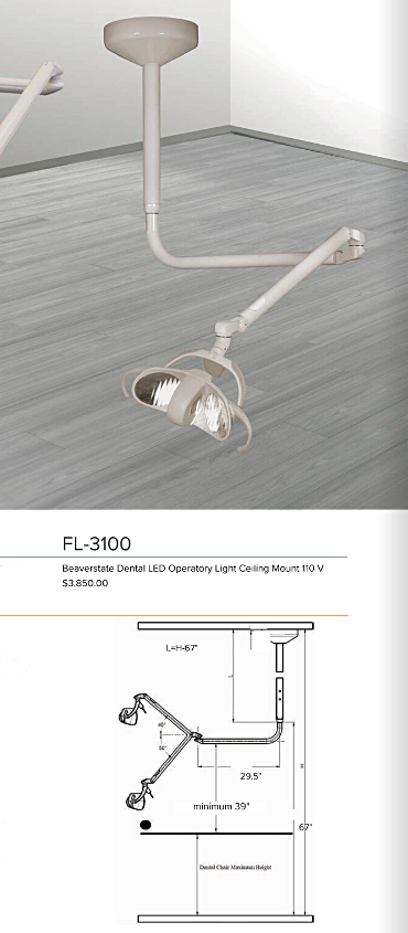 BDS (Beaverstate) FL-3100 Dental LED Ceiling Mount - Image 2