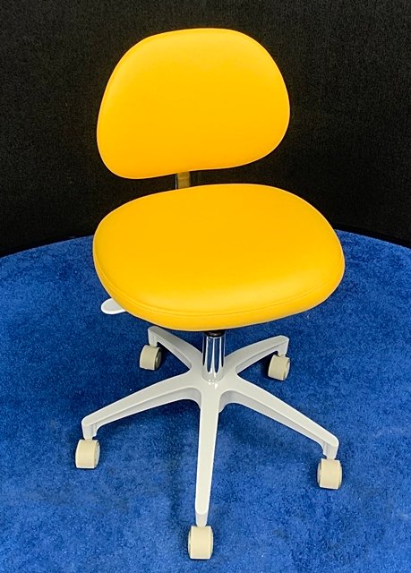 ADEC 1601 (White) Dental Doctor Stool - Ultraleather Upholstery - Image 3