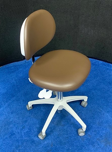 ADEC 1601 (White) Dental Doctor Stool - Ultraleather Upholstery - Image 3