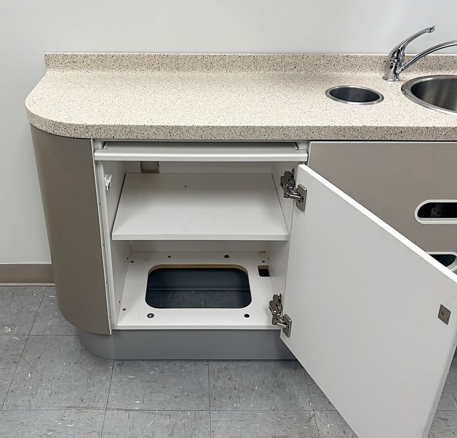 ADEC 5531 Dental Side Cabinet w/ Right Side Sink -Dark Gray / Shadow - ADEC 5730 Upper Wall Cabinet - Image 4