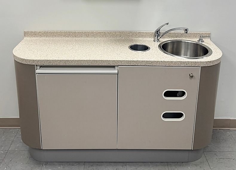 ADEC 5531 Dental Side Cabinet w/ Right Side Sink -Dark Gray / Shadow - ADEC 5730 Upper Wall Cabinet - Image 6
