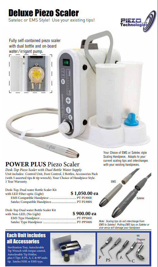 Vector Deluxe LED Piezo Scaler w/ Water Bottle System - Image 2