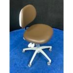 ADEC 1601 (White) Dental Doctor Stool - Ultraleather Upholstery