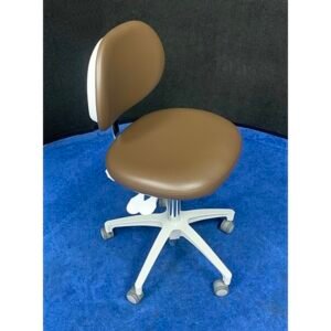 ADEC 1601 (White) Dental Doctor Stool - Ultraleather Upholstery