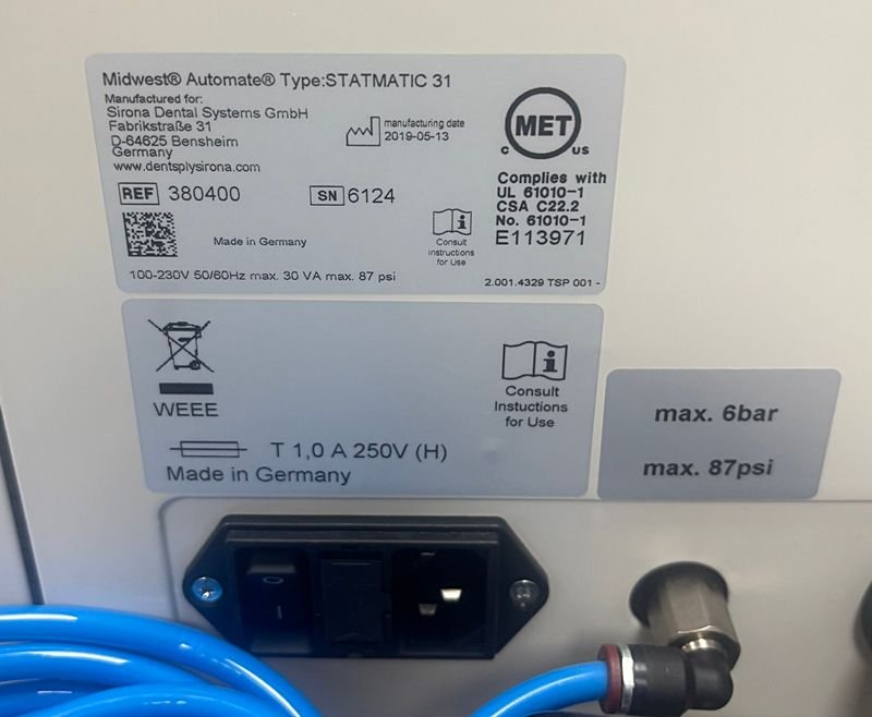 Midwest Automate Dental Handpiece Maintenance System - Statmatic 31 - Image 5
