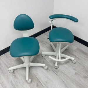 Midmark Dental Stool Set - (Doctor 153811) (Assistant 153812) - New Vinyl Upholstery,
