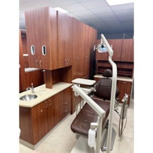 2 Room Dental Operatory Package - (2) ADEC 1021 Operatory Chairs, (2) BioTec Rear Treatment, (1) BioTec Center Island (Amber Cherry Laminate)