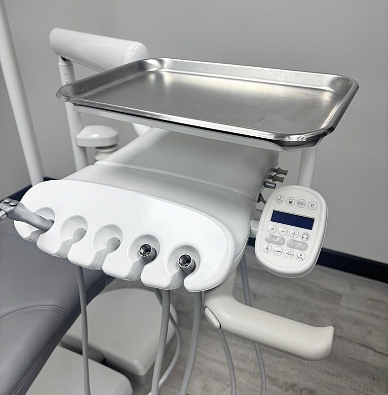 ADEC 411 Dental Operatory Chair w/ Adec 332 Delivery, 351 Assistant, 371 Light - New Ultraleather Upholstery - Image 11