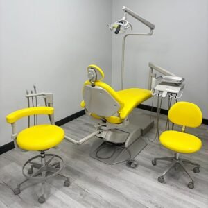 ADEC 1021 Decade Dental Radius Operatory Package w/ ADEC 1601-1622 Stool Set - NEW DCI Delivery Unit (Dual Touchpad Chair Controls) - Good Used Vinyl Upholstery