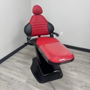 Forest 3900 Dental Patient Chair - Red & Black Ultraleather Upholstery
